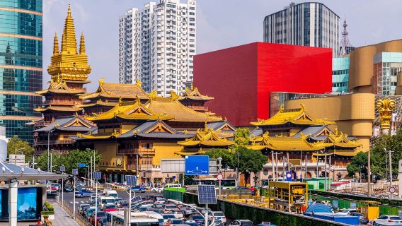 Ligne 14 du métro de Shanghai : Temple Jing'an + Xintiandi + Jardin Yuyuan + Shanghai Tower + Croisière sur la rivière Huangpu