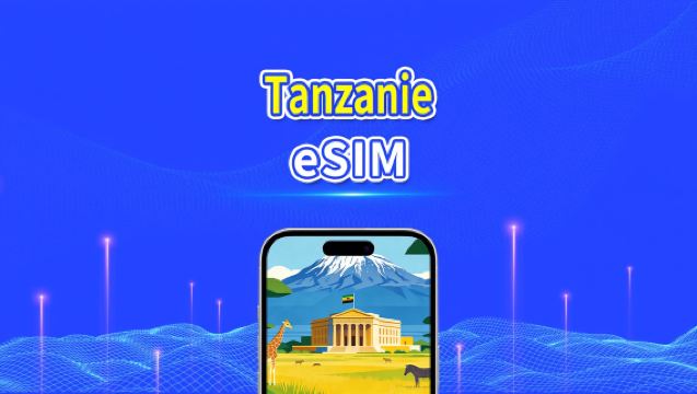 eSIM Tanzanie | 4G | Forfait Données Journalier/Total | 1–30 jours | Facturation 24h | Code QR