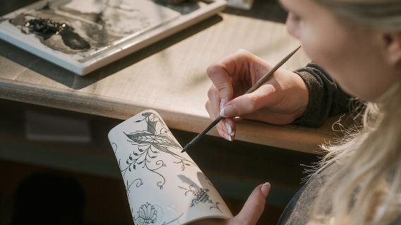 Biglietto della manifattura di porcellana di Meissen