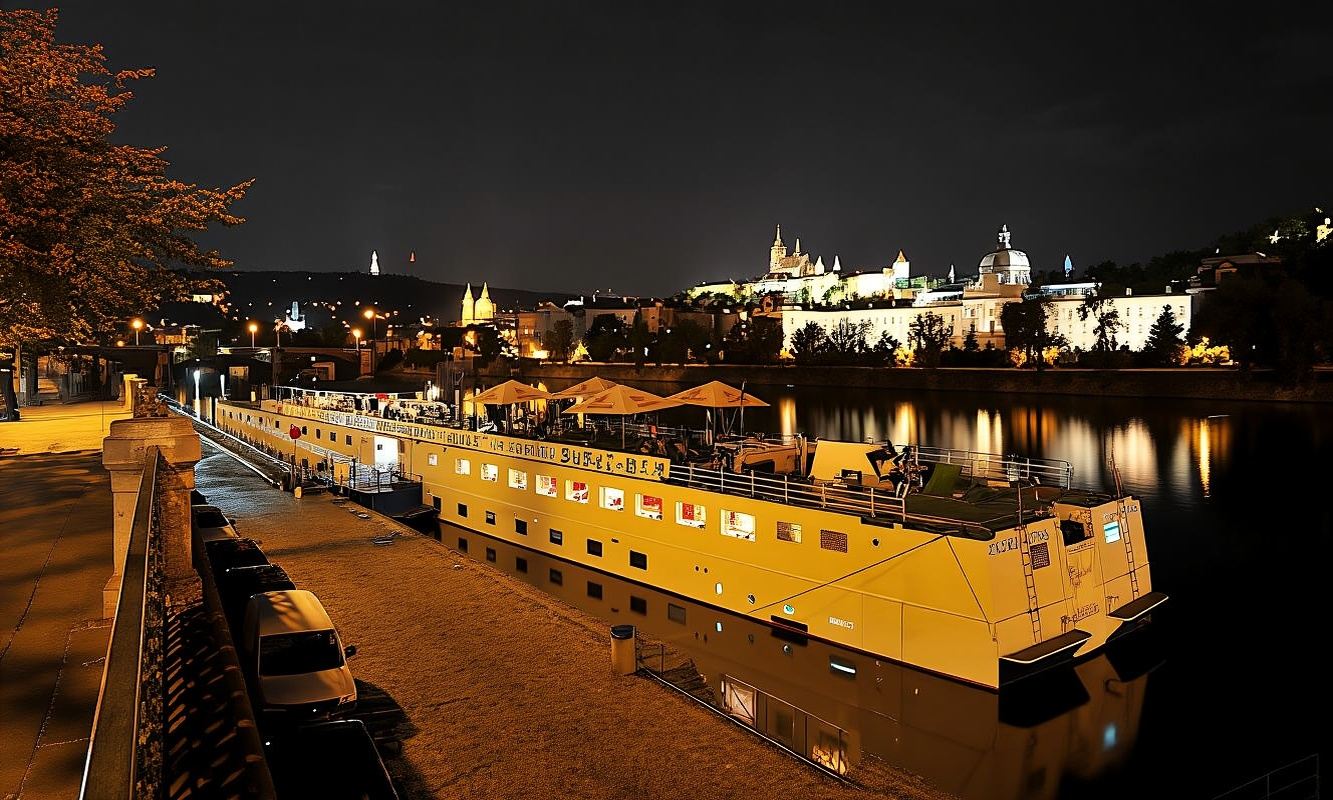 Dinner cruise in Prague with hotel transportation