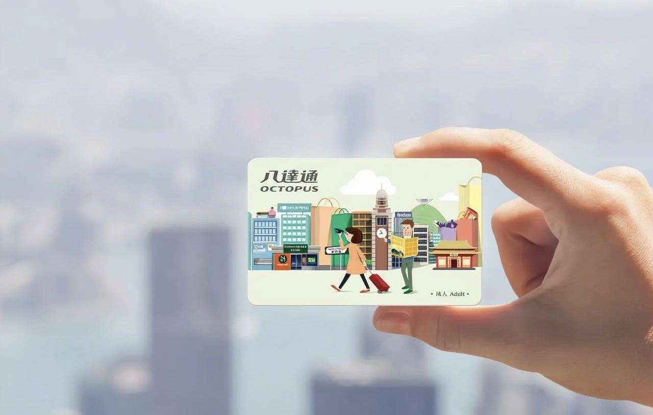 Tarjeta Octopus de Hong Kong para metro y autobús con saldo de HKD 50 [Recogida en el aeropuerto]