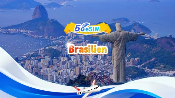 Brasilien 5G eSIM | Drei Netze · Unterstützt alle AI & TikTok | 500 MB/Tag - Gesamtvolumen 50 GB | 1–30 Tage | 24-Stunden-Abrechnung | QR-Code