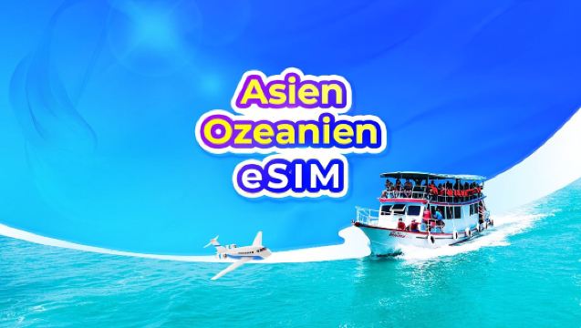 Asien und Ozeanien 4G/5G eSIM | TikTok & ChatGPT verfügbar | Tagespaket/Datenpaket | 24-Stunden-Abrechnung | QR-Code