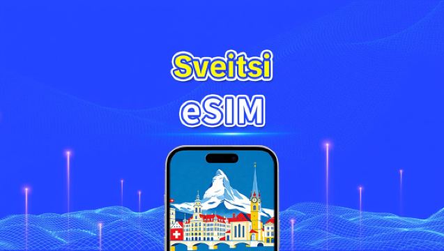 Sveitsi eSIM | Nopea nettiyhteys | 5G/4G | Päiväpaketti/datapaketti | 24 tuntia | 1–30 päivää | QR-koodi