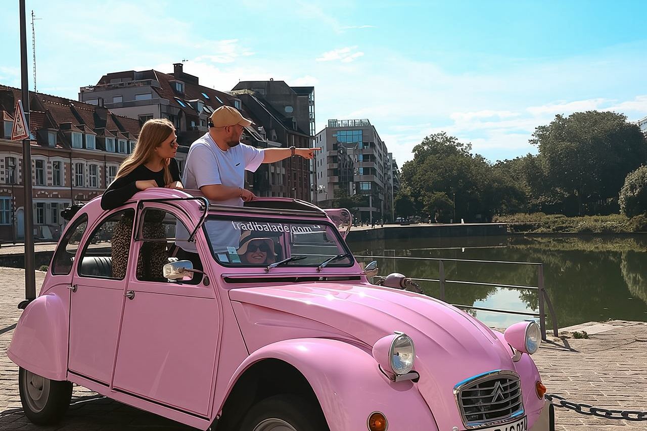 Tour privato di 1 ora a Lille in 2CV decappottabile con degustazione di prodotti locali