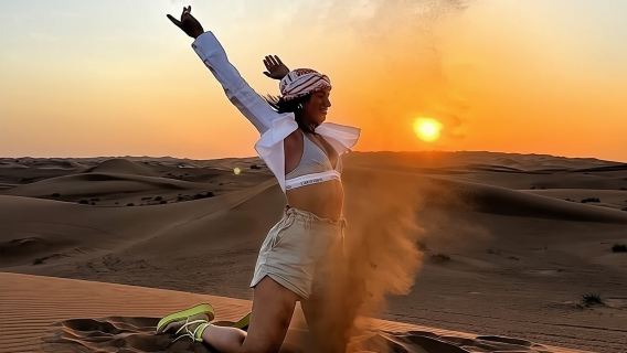 Thrilling dune bashing with VIP Desert camp delicious BBQ & shows