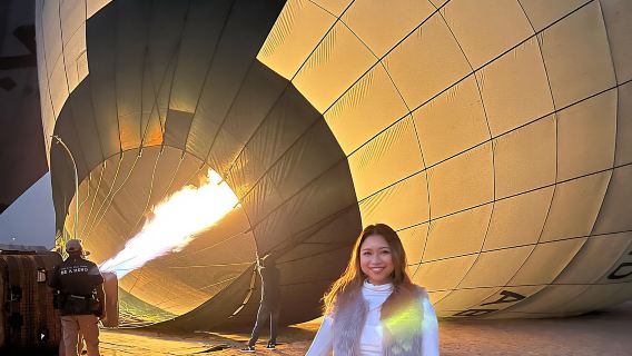 [Dubai Desert Hot Air Balloon] 1,500m Takeoff/Red Desert/Sunrise | Dubai Tourism High-altitude Falcon Show