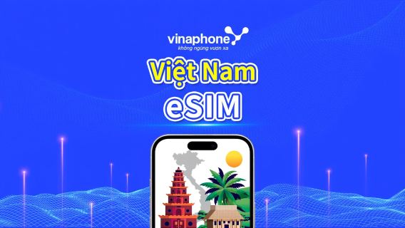 Vietnam Vinaphone 5G eSIM | IP nội địa tốc độ cao | Truy cập đầy đủ AI & TikTok | 1–30 ngày | Tính phí theo ngày dương lịch | QR Code