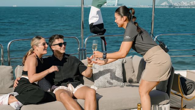 Gourmet Dining Experience Aboard Sunseeker Superyacht in Dubai