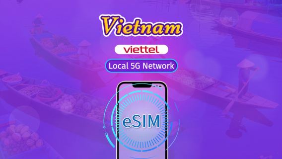 Vietnam Viettel eSIM | Supporta la rete 5G, TikTok e ChatGPT | Pass giornaliero | 3-30 giorni | Fatturazione a giorno di calendario | Codice QR