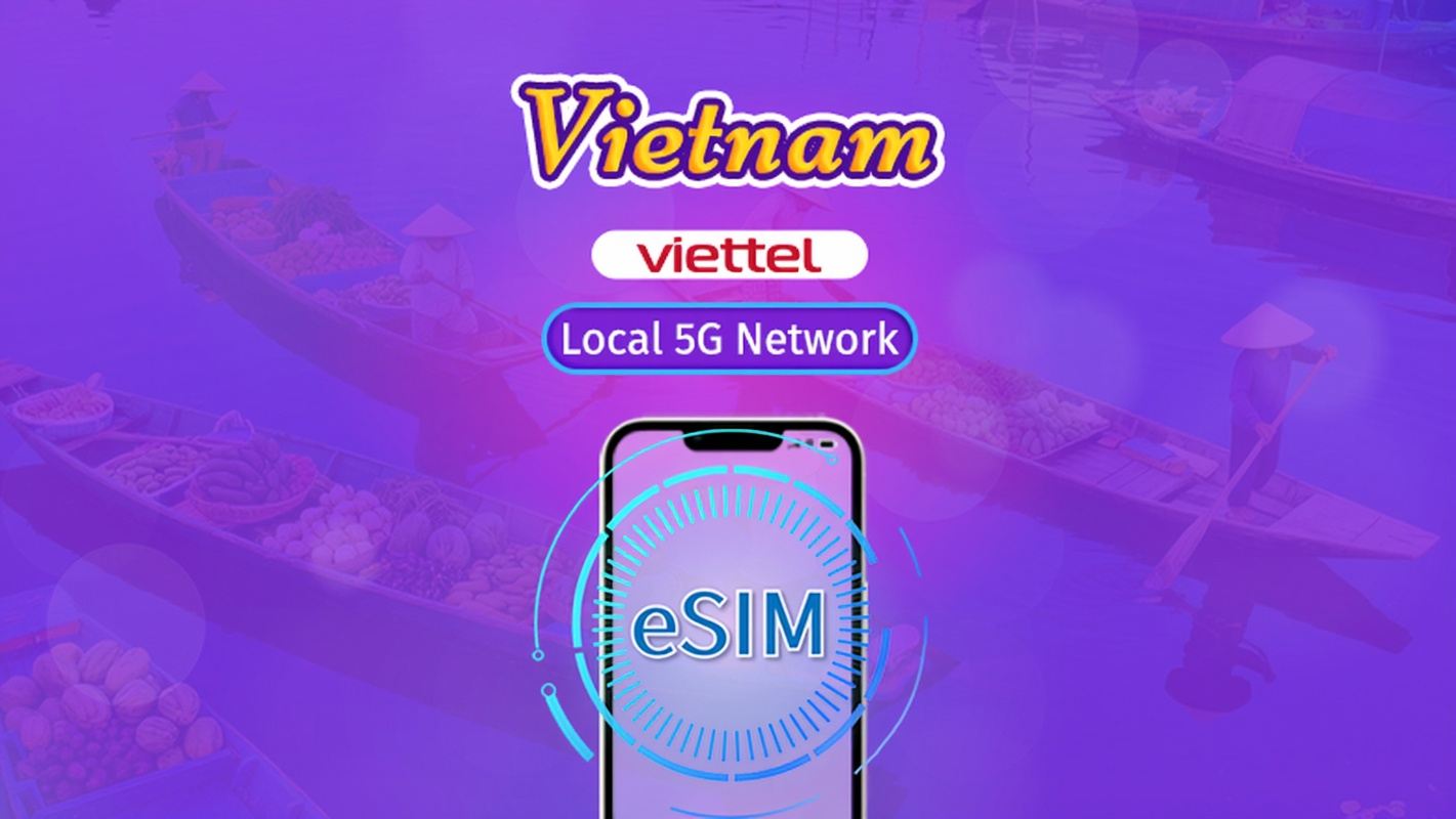Vietnam Viettel eSIM|Supporta rete 5G & TikTok & ChatGPT|Borsa per il giorno|3-30 giorni|addebito in giorni di calendario|Codice QR