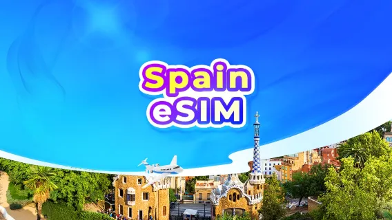 eSIM 5G Spanyol|Paket Harian/Paket Data|Biaya 24 jam|1-30 hari|Kode QR