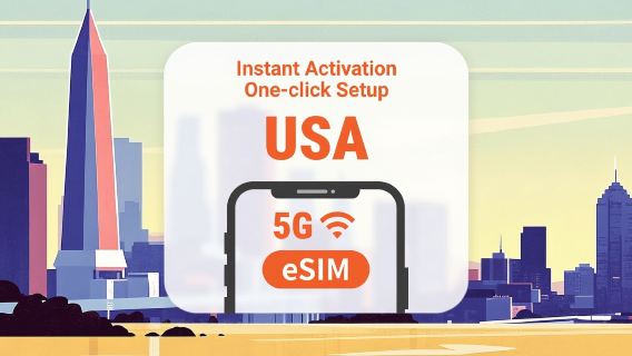 الولايات المتحدة | eSIM 5G | يدعم ChatGPT | خيارات باقات متنوعة من 1-30 يومًا | مناسب لهاواي | شراء واستخدام فوري | رمز QR
