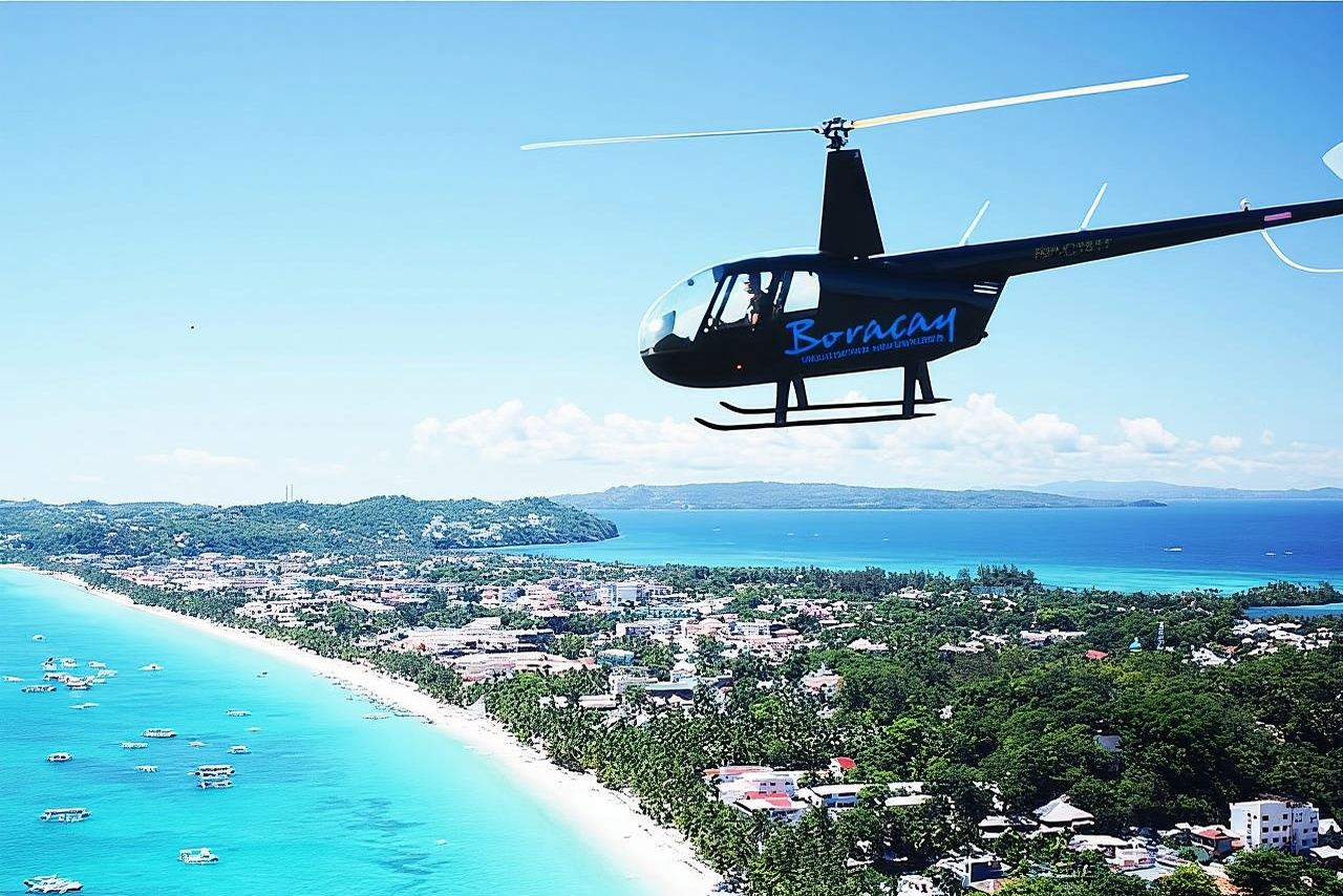 Filippine: Isola di Boracay esperienza di volo in elicottero | Vivi il fascino dell'isola dall'alto