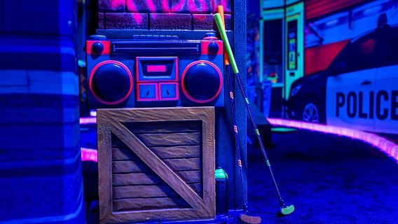 Glow In The Dark Mini Golf Course in Maribor