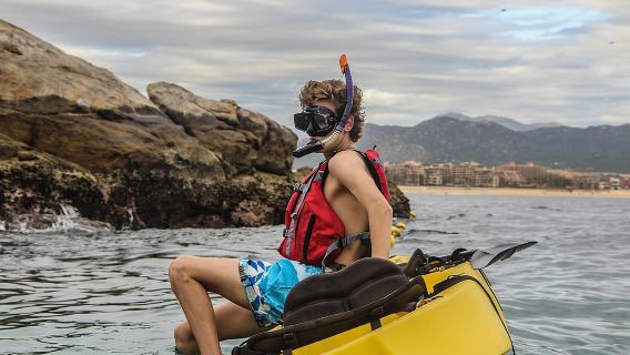 Tour en kayak de fondo de cristal por el Arco de Los Cabos y Playa del Amor