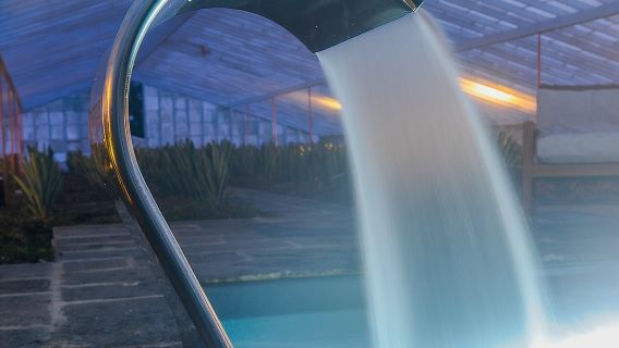 Hot Water Pool Bath Inside Pineapple Plantation & Dinner