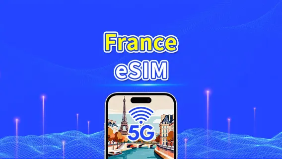 France 5G eSIM  | 3 réseaux inclus | Compatible avec l'IA et TikTok | Forfait de données quotidien/total | 1–30 jours | Facturation sur 24 heures | Code QR