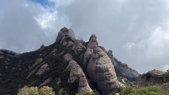 Barcelona: Excursión a Montserrat por la mañana temprano con visita a la Abadía y caminata