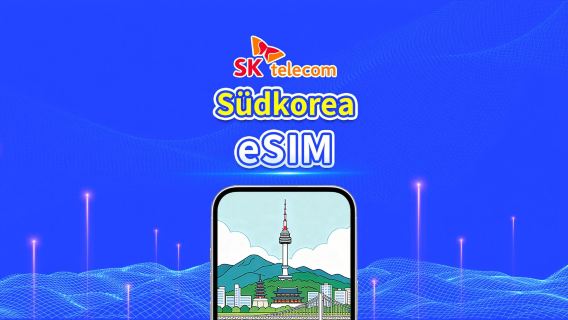 Südkorea SKT 4G eSIM | Unbegrenztes Datenvolumen · Volle Unterstützung für AI & TikTok | 1–90 Tage | 24-Stunden-Abrechnung | QR Code