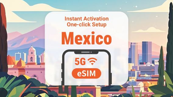 المكسيك | eSIM 5G | يدعم ChatGPT وTikTok | خيارات باقات متنوعة من 1-30 يومًا | شراء واستخدام فوري | رمز QR