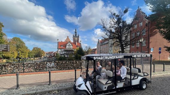 Gdansk: Recorrido turístico de 2 horas por la ciudad con guía en vivo en buggy/carrito de golf.