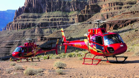 Grand Canyon West Rim by luxury limo van with Hoover Dam photo stop, helicopter and Skywalk ticket