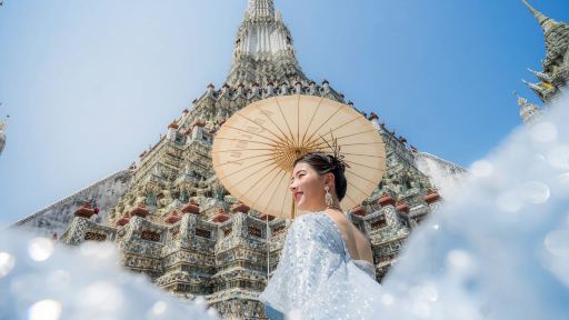 鄭王廟門票 + 3小時泰式服飾體驗（包化妝及1小時攝影）所有旅客