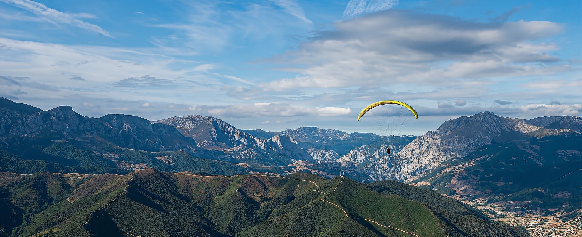 Potes: Paragliding in den Picos de Europa mit professionellen Piloten