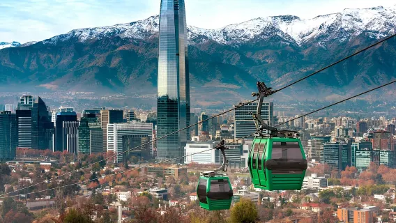 Santiago del Cile: Biglietto d'ingresso per il bus hop-on hop-off di 1 giorno e la funivia