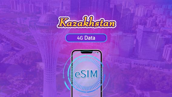 Kazakhstan | 4G eSIM | Daily/Data Package | 1-30 Days | Supports Tiktok & ChatGPT | 24-Hour Billing | QR code