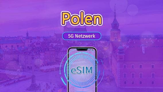 Polen | 4G/5G eSIM | Datenpaket | 24-Stunden-Abrechnung | 7-30 Tage | QR code