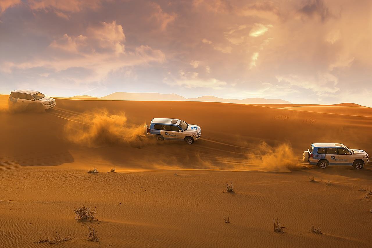 Safari nel deserto delle dune rosse di Dubai, quad, cammelli ad Al Khayma