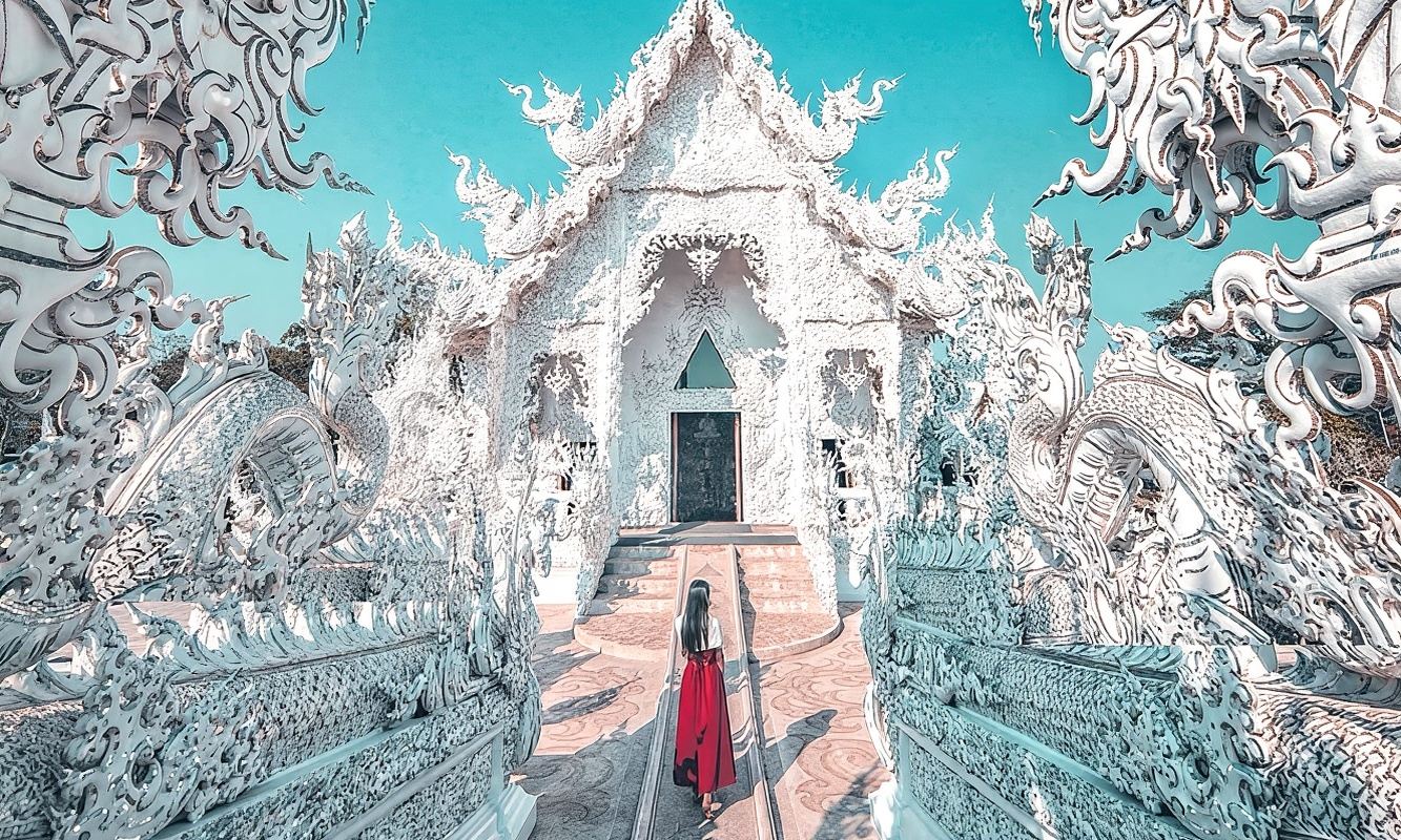 清邁清萊觀音廟紅廟+白廟+藍廟+網紅夢幻仙境咖啡屋一日遊