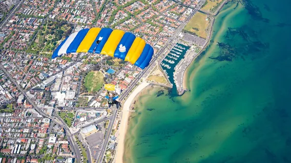 호주 빅토리아주 멜버른 낙하산 반나절 투어