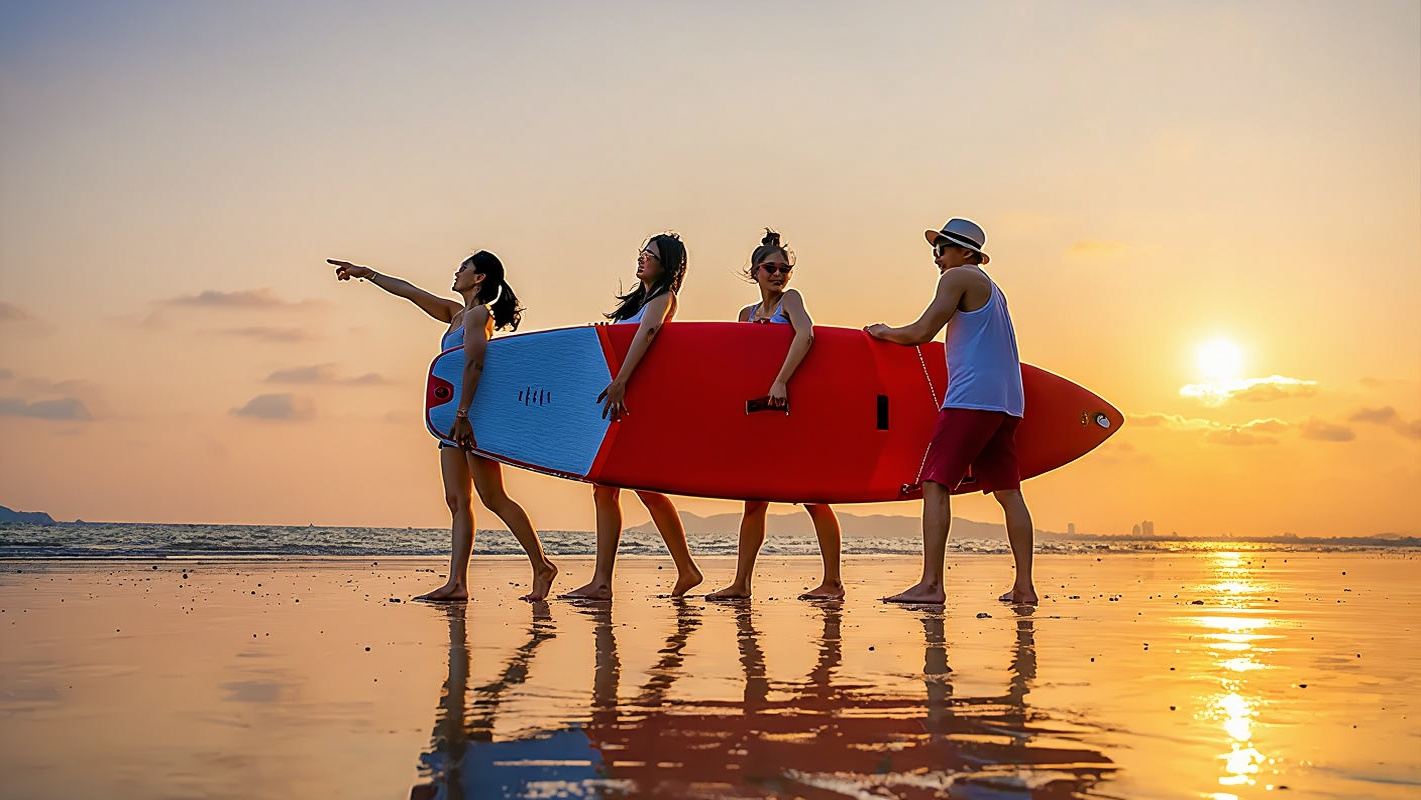 亞庇日落槳板 丹絨亞路日落槳板SUP 專業教練 站立式衝浪板 沙巴市區半日遊