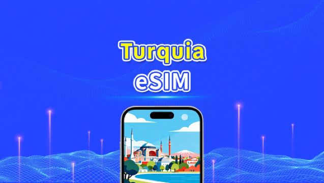 eSIM para Turquia | 4G/5G | Dados de alta velocidade | Pacote diário/de dados | 24 horas | 1-30 dias | Código QR