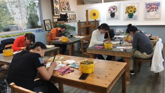 Expérience de peinture traditionnelle coréenne Minhwa avec une histoire à Séoul