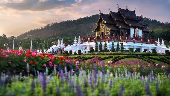 Halbtagestour zum Phra That Doi Kham Tempel und Royal Park Rajapruek (Private Tour)