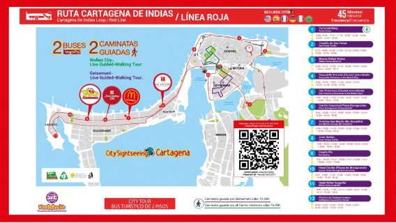 Cartagena: tour in autobus hop-on hop-off della città e extra