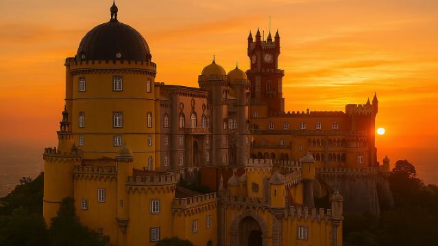 From Lisbon: Sintra, Pena, Regaleira, Coast Roca & Cascais