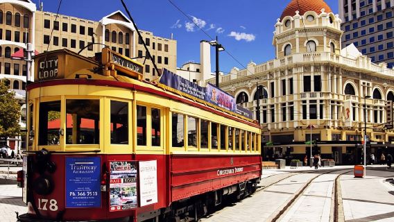 [Билет на полный день] Экскурсионный трамвай с возможностью выхода и посадки в Крайстчерче, Новая Зеландия Christchurch Tram