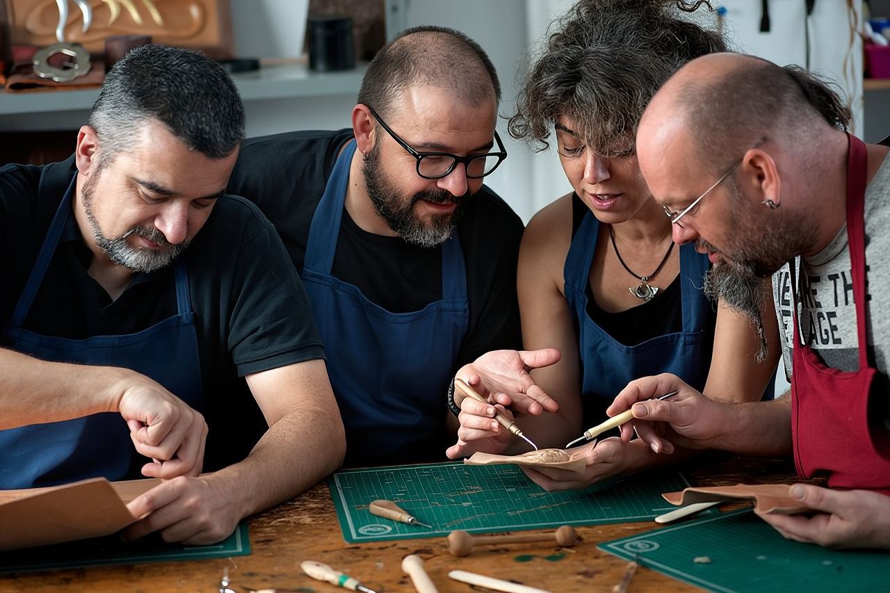 Leathercraft Workshop in the Rastro of Madrid