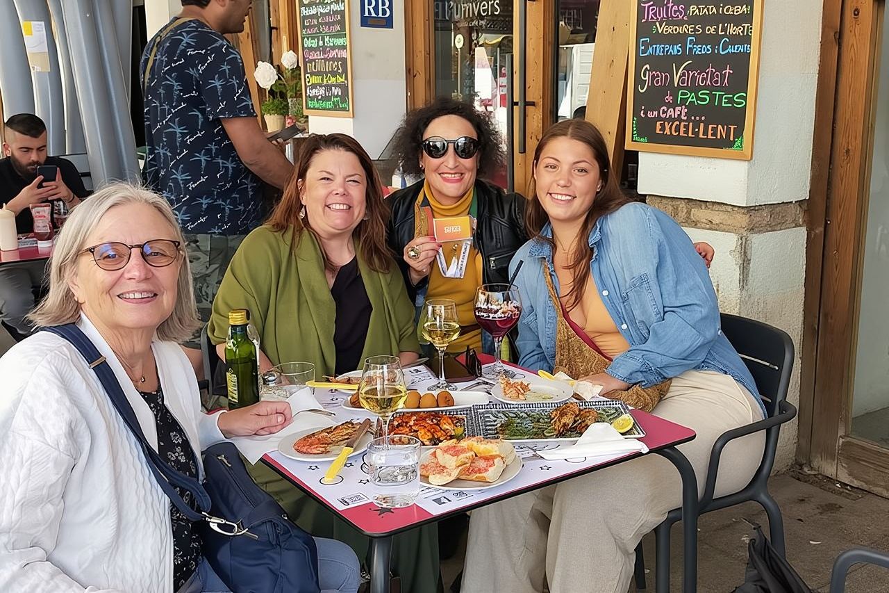 バルセロナのモダニスト地区を巡る少人数グループでの夜のタパスウォーキングツアーとディナー