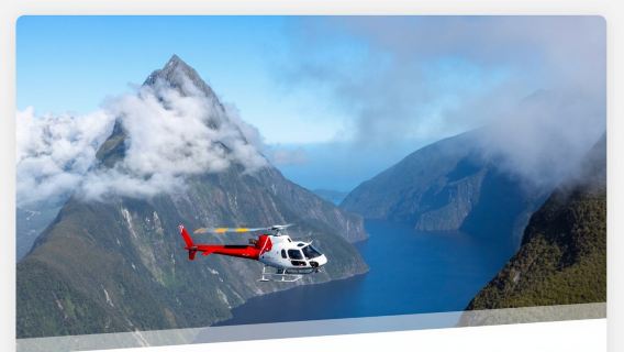 Queenstown Helicopter Round-trip+ Milford Sound Sightseeing one-day tour
