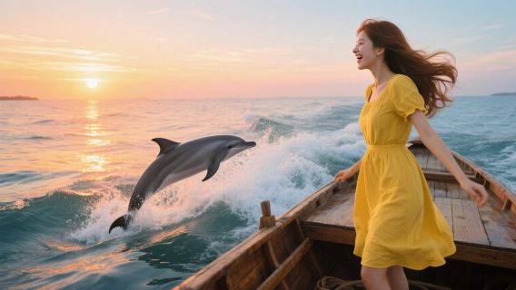 excursión de un día con recogida en el hotel desde Dubái a Omán para observar delfines.
