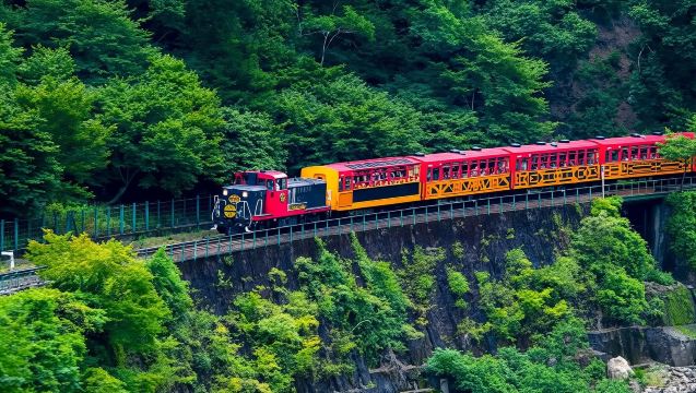 小團大阪京都+嵐山一日遊貴船神社三千院嵐山嵯峨野觀光小火車日本旅遊