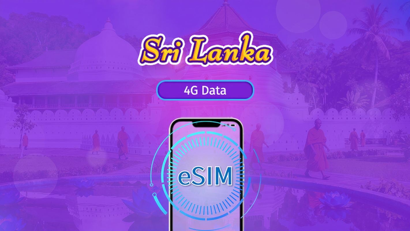 Sri Lanka | 4G eSIM | Daypass/Total Package | 24H Billing | 1-30 days | QR code | Supports TikTok and ChatGPT
