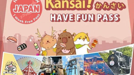 [25% off official tickets] Have Fun In Kansai | 1 Week Free Pass (select any 3 facilities)