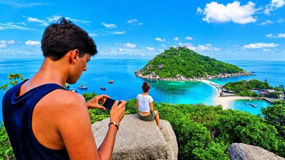 Koh Tao & Koh Nang Yuan Snorkeling Tour by Speed Boat from Samui